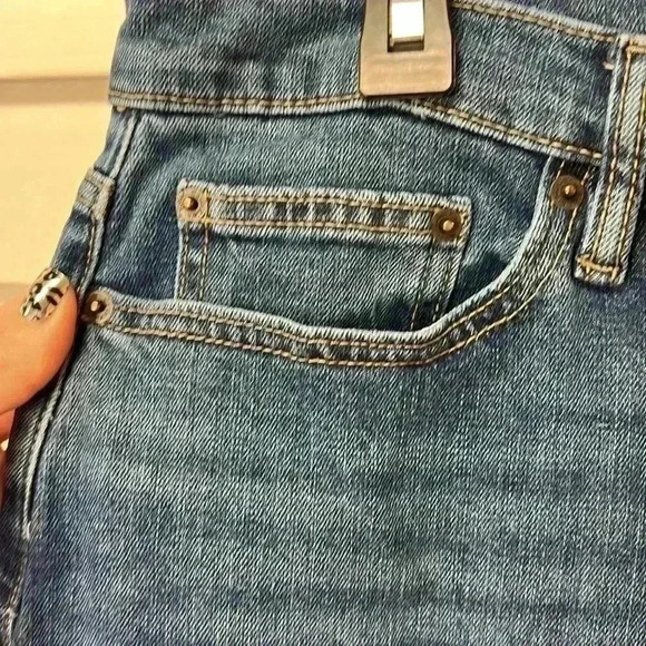 Calvin Klein High Rise Straight Ankle Jeans Size 16/33 Inseam 24” Medium Blue - Picture 4 of 9